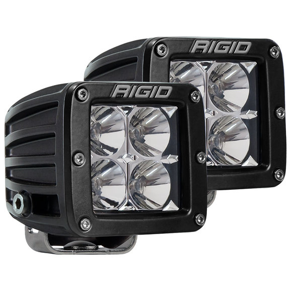 Rigid Industries 202113 D-Series Pro 3" LED Cube Light Pair Flood Beam Pattern