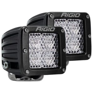 Rigid Industries 202513 D-Series Pro 3" LED Cube Light Pair Diffused Flood Beam Pattern