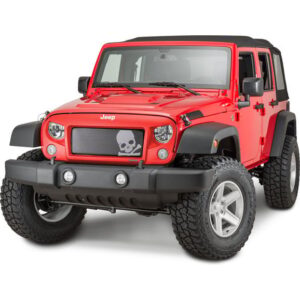 236975.jpg Rugged Ridge 12034.33 Spartan Grille with Skull Mesh Insert Kit for 07-18 Jeep Wrangler JK