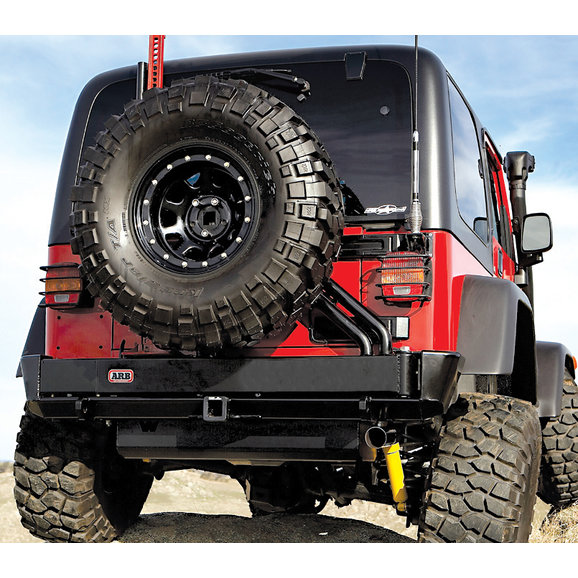 ARB Rear Bar & Swing Away Wheel Carrier in Black for 97-06 Jeep Wrangler TJ & Unlimited