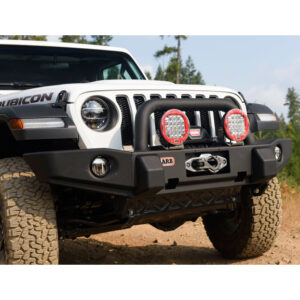 ARB-Deluxe-Classic-front-bumper-JL-lifestyle-front-angled.jpg ARB 3450440 Deluxe Classic Front Bumper for 18-22 Jeep Wrangler JL & Gladiator JT