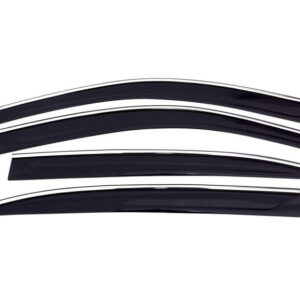 AVS-794065-Ventvisors-Low-Pro-Smoke-with-Chrome-Trim-14-19-Cher-KL-Image.jpg AVS 794065 Window Deflector Ventvisor Low-Profile 4PC. Set in Smoke with Chrome Trim for 14-19 Jeep Cherokee KL