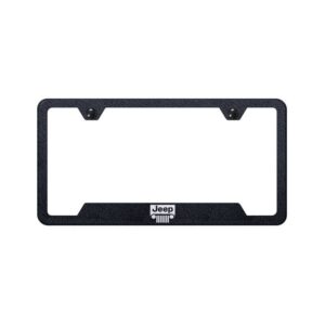 Automotive_Gold_Jeep_Grill_Cut_Out_Frame_GFJEEGERB.jpg Automotive Gold GFJEEGERB Jeep Grill Cut-Out License Plate Frame Rugged Black Laser Etched Rugged Black