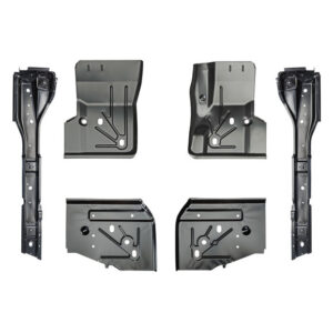 FIT-6-Piece-Floor-Section_02_TJ_22507-0103.jpg Key Parts 6pc Replacement Stamped Steel Floor Section Kit with Full Length Floor Supports for 97-06 Jeep Wrangler TJ