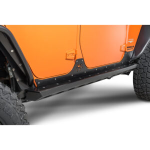 Poison Spyder 1808200P1 Steel Brawler Rocker in SpyderShell Armor Coat for 07-18 Jeep Wrangler Unlimited JK