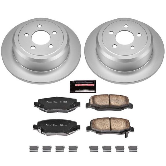 Power Stop CRK3046 Rear Z17 Evolution Geomet Coated Brake Kit for 08-12 Jeep Liberty KK