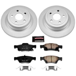 Power Stop CRK5950 Rear Z17 Evolution Geomet Coated Brake Kit for 11-18 Jeep Grand Cherokee WK