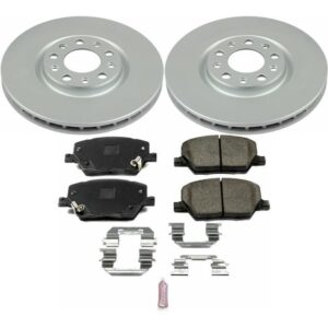 Power Stop CRK7299 Front Z17 Evolution Geomet Coated Brake Kit for 17-20 Jeep Compass MP & 15-20 Jeep Renegade BU