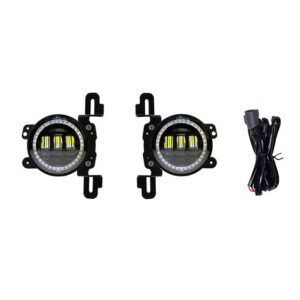 QUAKE-QTE961-LED-Tempest-4-Inch-FOG-White-Amber-JL-JT-2.jpg Quake LED QTE961 Halo 4" LED Fog Lights with DRL for 18-20 Jeep Wrangler JL & Gladiator JT