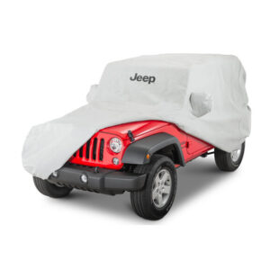 Quadratec Jeep License Softbond 5-Layer Car Cover w/ Jeep Logo for 07-26 Jeep Wrangler JK & JL 2 Door