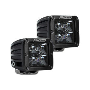 Rigid Industries 202213BLK D-Series PRO Midnight Edition Spot Beam 3" LED Cube Light Pair