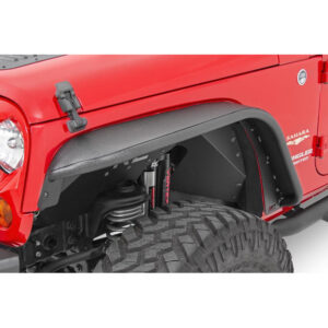 Rough-Country-10531-Front-Tubular-Fender-Flares-Jeep-Wrangler-JK-Installed.jpg Rough Country 10531 Front Tubular Fender Flares for 07-18 Jeep Wrangler JK