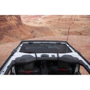 Rugged_Ridge_Front_Sun_Shade_JL_13579.72_installed.jpg Rugged Ridge 13579.72 Front Sun Shade for 18-22 Jeep Wrangler JL Unlimited & Gladiator JT