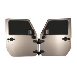 Rugged_Ridge_Wall_Mount_Door_Holder_JK_JL_CJ_YJ_TJ_12107.10_installed1_0.jpg Rugged Ridge 12107.10 Wall Mount Door Holders for 76-23 Jeep Wrangler JL, JK, TJ, YJ & CJ