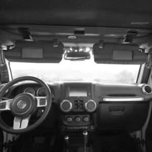 Bartact JKVM0718FB MOLLE Visor Covers with PALS Webbing for 07-18 Jeep Wrangler JK