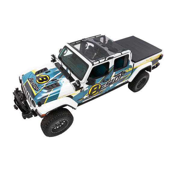 bes-extended-mesh-bikini-jt-full.jpg Bestop 52413-11 Sun Bikini Extended Mesh Top for 2020 Jeep Gladiator JT
