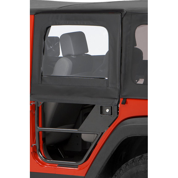 Bestop 5180617 Rear Element Upper Doors in Black Twill for 07-18 Jeep Wrangler JK Unlimited