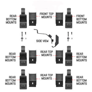 Go Rhino 5910011T SRM Gutter Mount Bracket Kit - 6 PCS