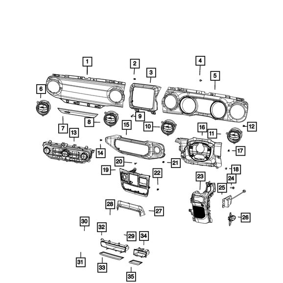 mopar-passenger-air-bag-door-6ad54sd5ad.jpg Mopar 6AD54SD5AD Passenger Air Bag Door for 22-23 Jeep Wrangler JL
