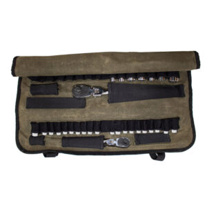 ovs-rolled-bag-socket-with-handle-and-straps-waxed-canvas-21089941-shown-with-socket-set-closing.jpg Overland Vehicle Systems 21089941 Canyon Bag Rolled Socket Set Tote with Handle