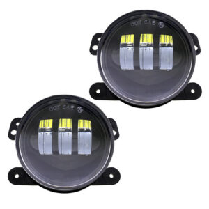 Quake LED QTE771 Tempest RGB 4" LED Fog Lights for 07-18 Jeep Wrangler JK