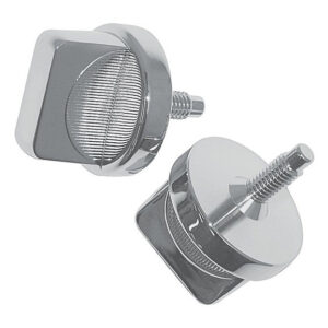 Crown Automotive RT26028 Windshield Knob Set in Chrome for 76-86 Jeep CJ