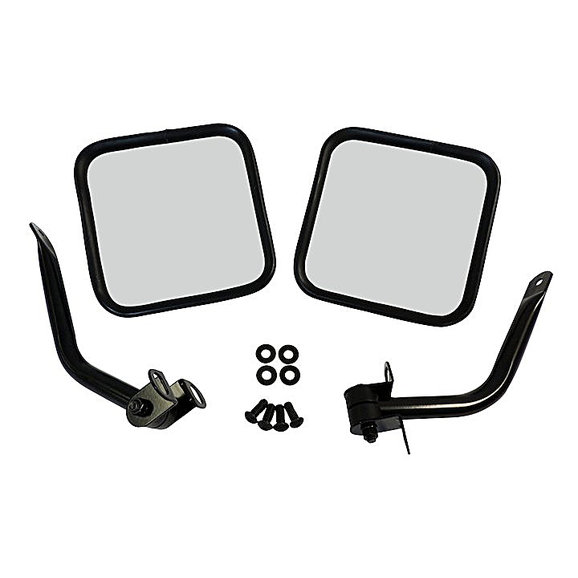 Crown Automotive RT30002 Black Mirror Kit for 76-95 Jeep CJ and Wrangler YJ