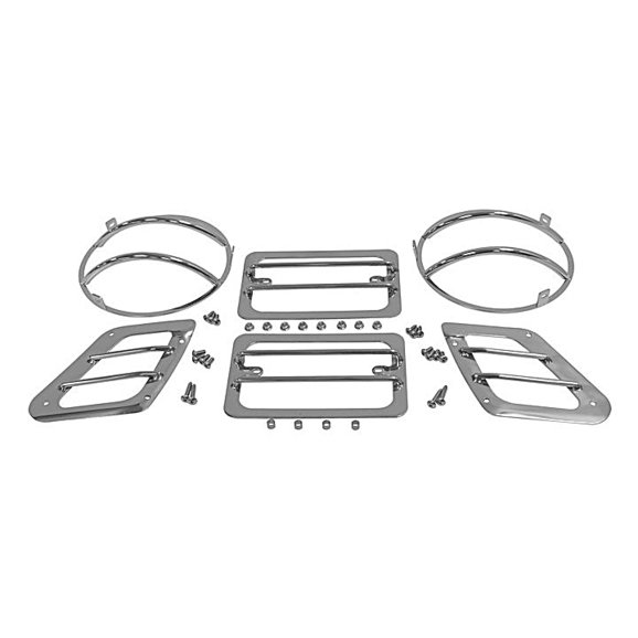 Crown Automotive RT34054 Stainless Steel Front Euro Guard Set for 97-06 Jeep Wrangler TJ and Unlimited