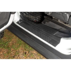 rugged-ridge-11216.31-front-entry-guard-pair-black-jeep-wrangler-jl-installed.jpg Rugged Ridge 11216.31 Front Entry Guards for 18-20 Jeep Wrangler JL