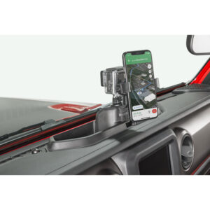 rugged-ridge-13551.23-dash-multi-mount-jeep-wrangler-jl-quadratec-installed-camera-phone-inside-zoom.jpg Rugged Ridge 13551.23 Dash Multi-Mount Phone Kit for 18-20 Jeep Wrangler JL & Gladiator JT