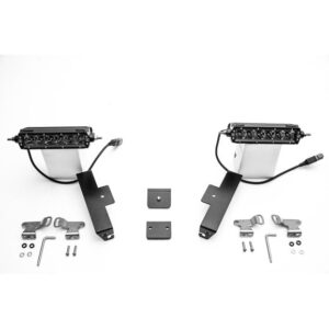 ZROADZ Z310006-KIT Panel Mount Kit with two 6" ZROADZ LED Straight Single Row Slim Light Bars for 18-25 Jeep Wrangler JL & Gladiator JT